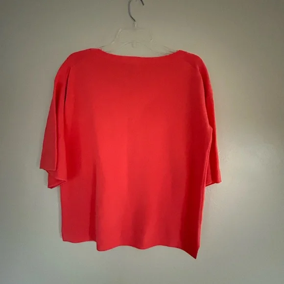 J. Crew Orange Knit Crew Neck Top Size S - Picture 2 of 6